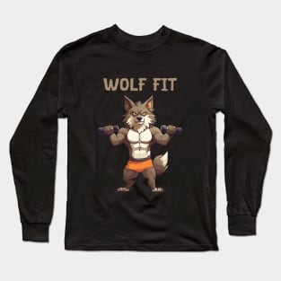 Wolf fit for gym Long Sleeve T-Shirt